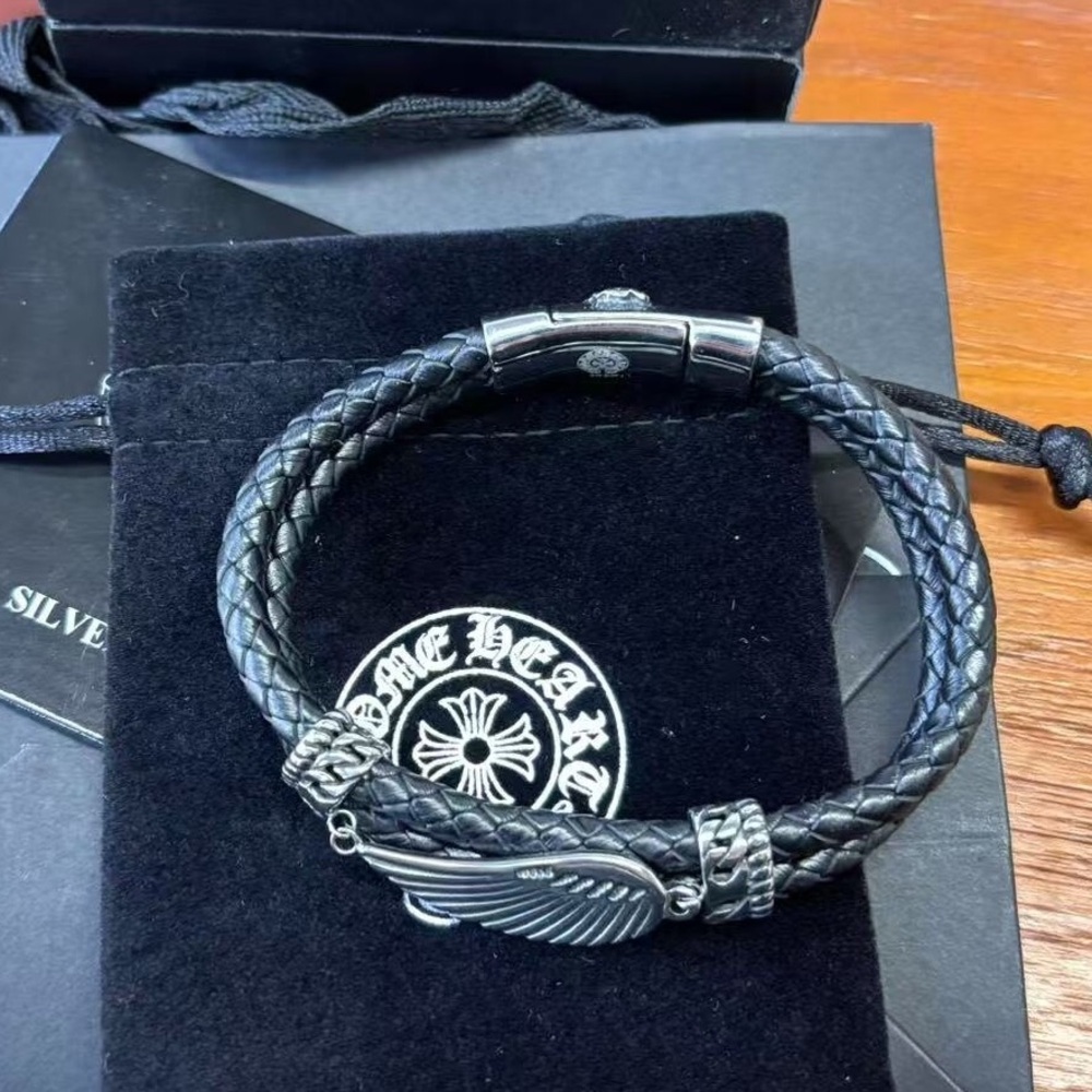 Handcrafted Chrome Hearts Bracelet with Sterling Silver Accents